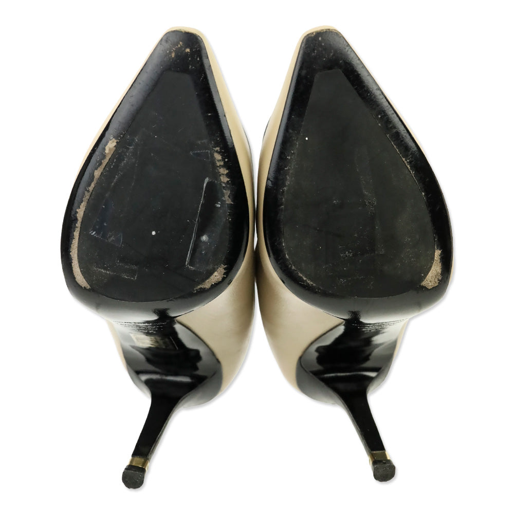Nicholas Kirkwood Black/Beige Color Block Leather Ankle Bootie