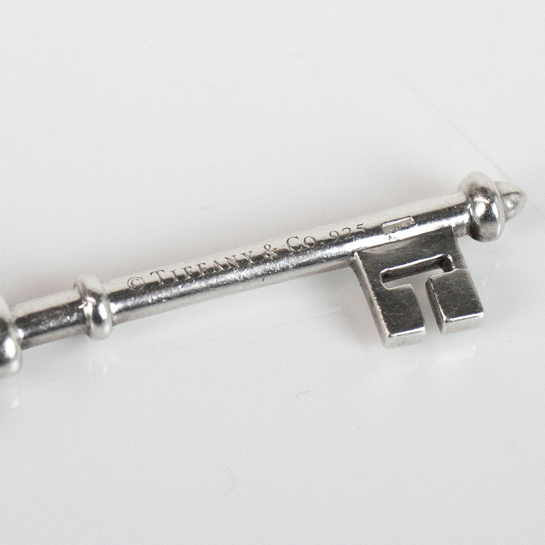 Tiffany & Co. Sterling Silver Diamond Key Pendant