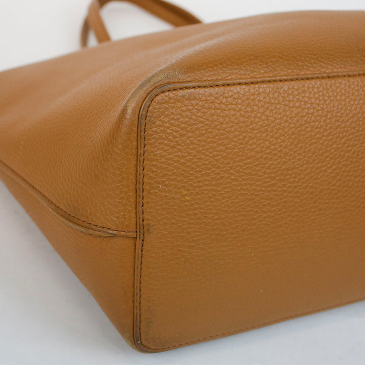Tory Burch Caramel Leather Tote Bag