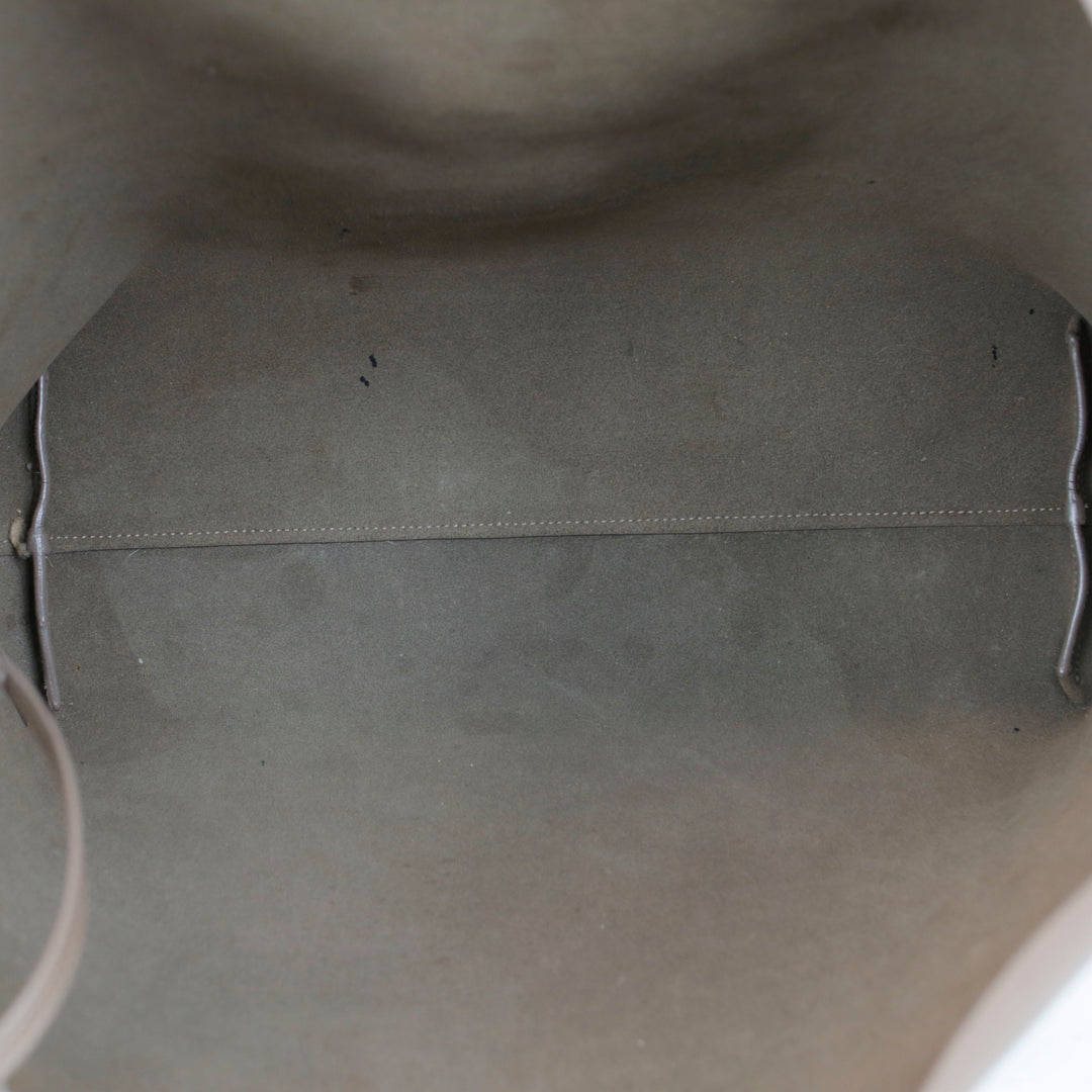 Saint Laurent Taupe Leather Shopping Tote