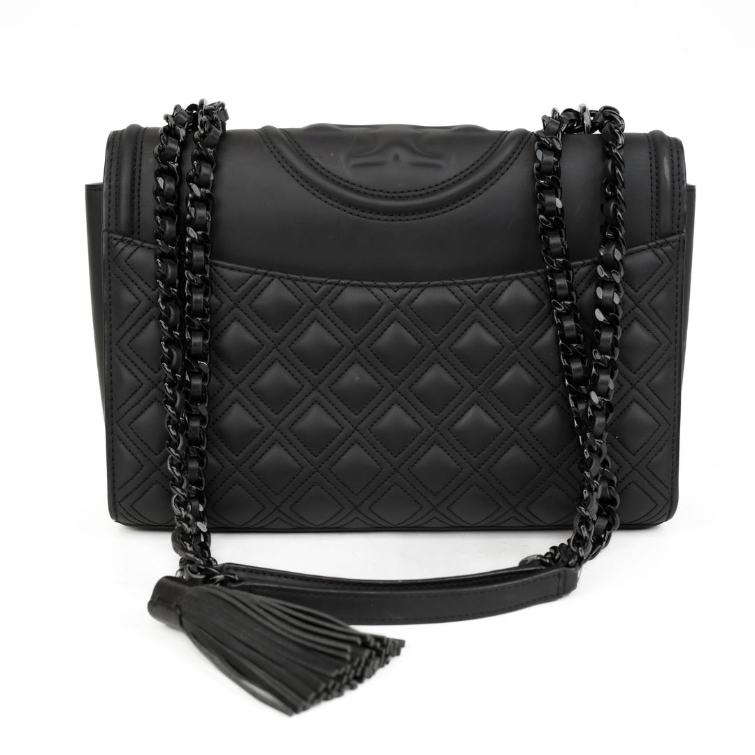 Tory Burch Matte Black Fleming Crossbody Bag