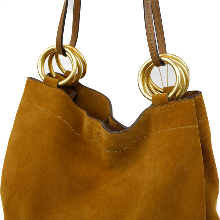 Tory Burch Tan Suede Farrah Tote