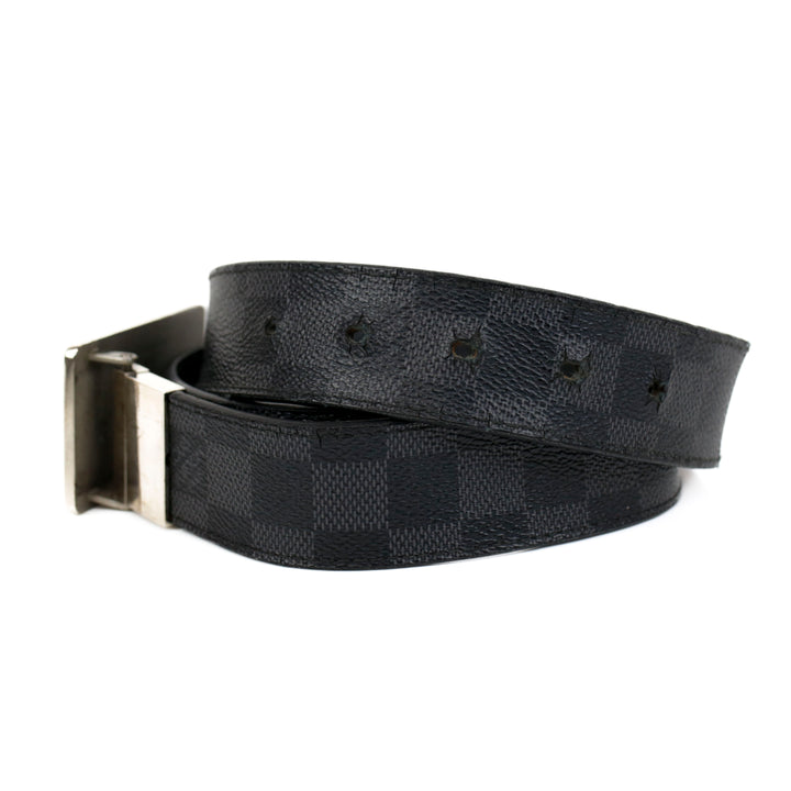 Louis Vuitton Black Damier Graphite Belt