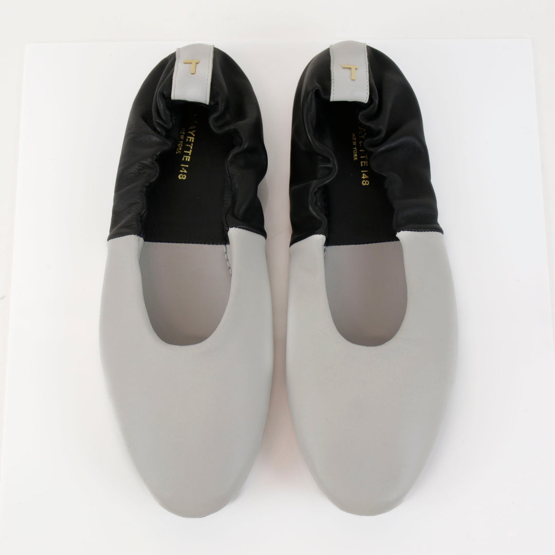 Lafayette 148 Mira Two-Tone Leather Ballet Flats