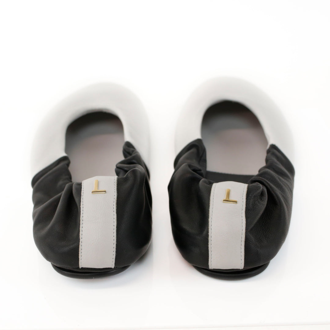 Lafayette 148 Mira Two-Tone Leather Ballet Flats