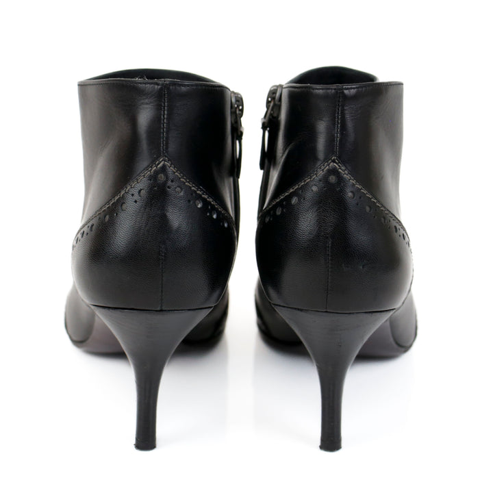 Salvatore Ferragamo Black Leather Ankle Boots