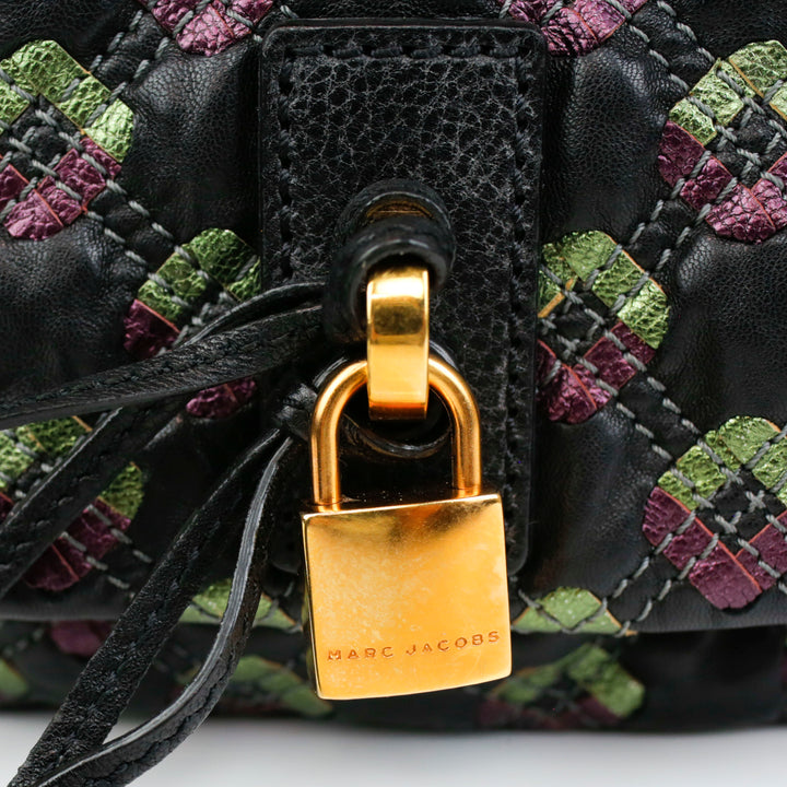 Marc Jacobs Black Leather Quilted Mini Flap Bag