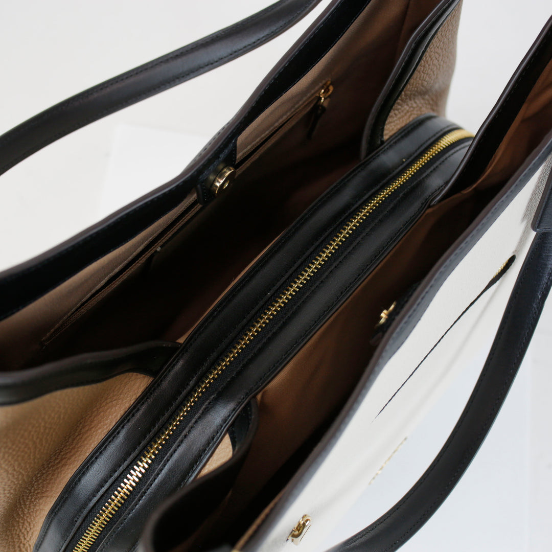 Coach Kristy Colorblock Leather Tote Bag
