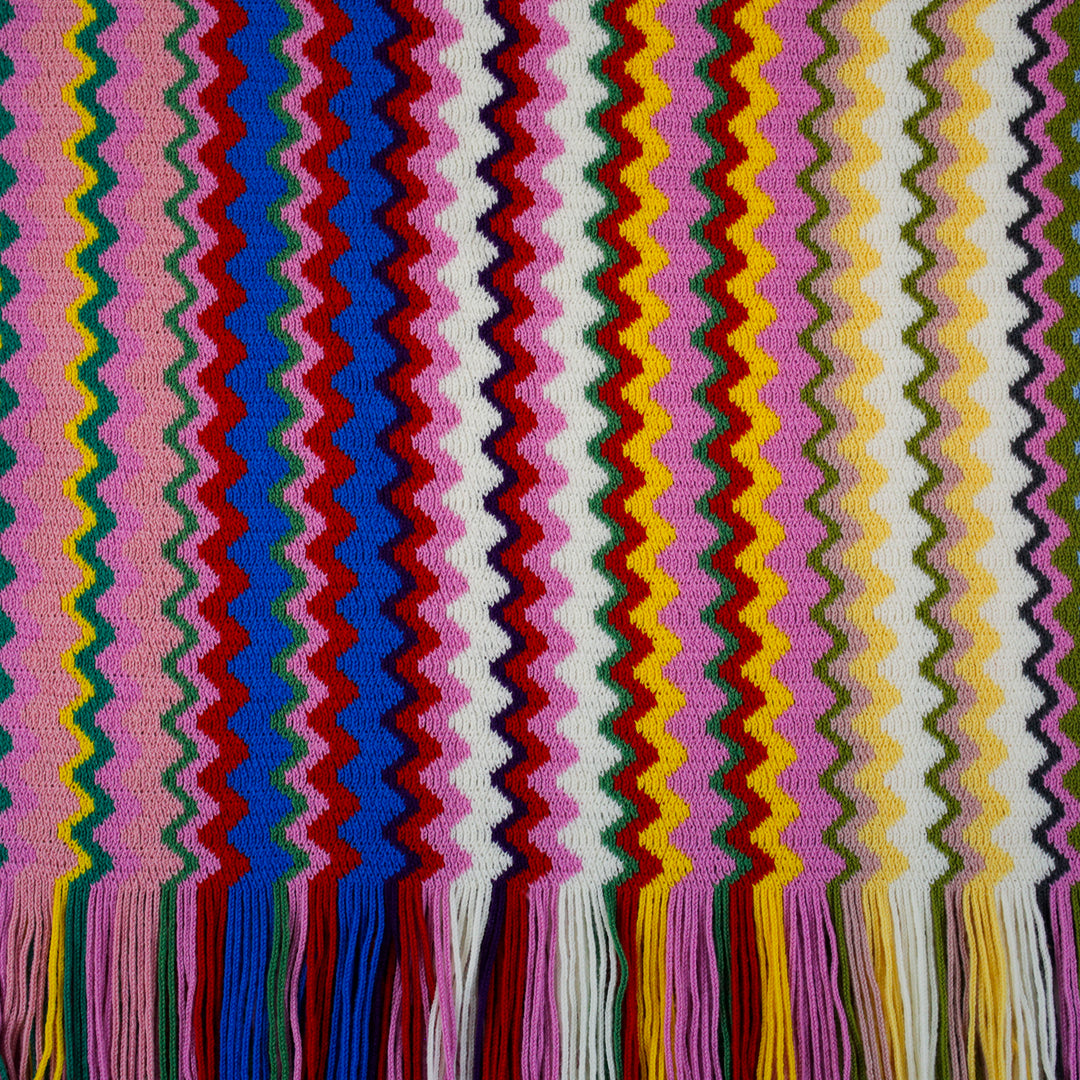 Missoni Multicolor Chevron Knit Scarf