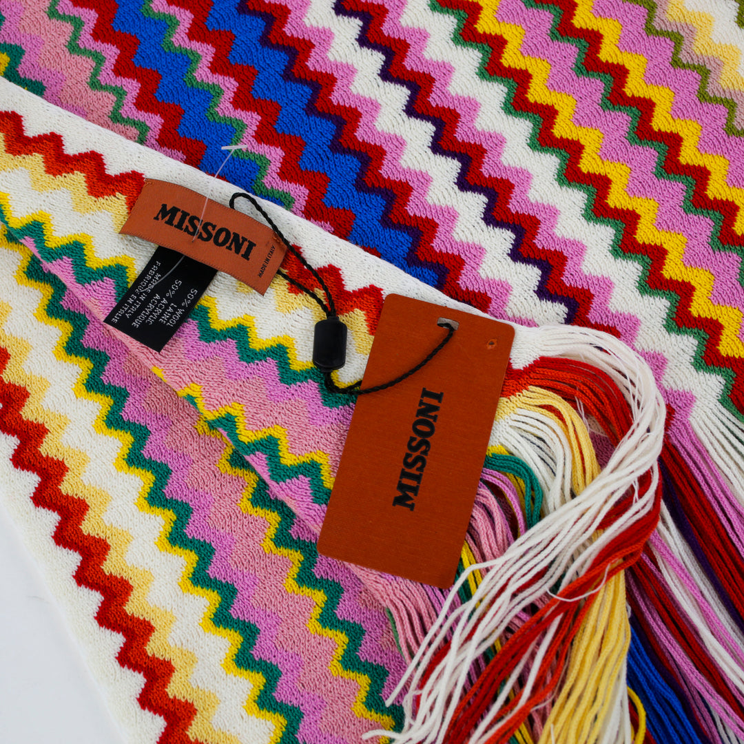 Missoni Multicolor Chevron Knit Scarf