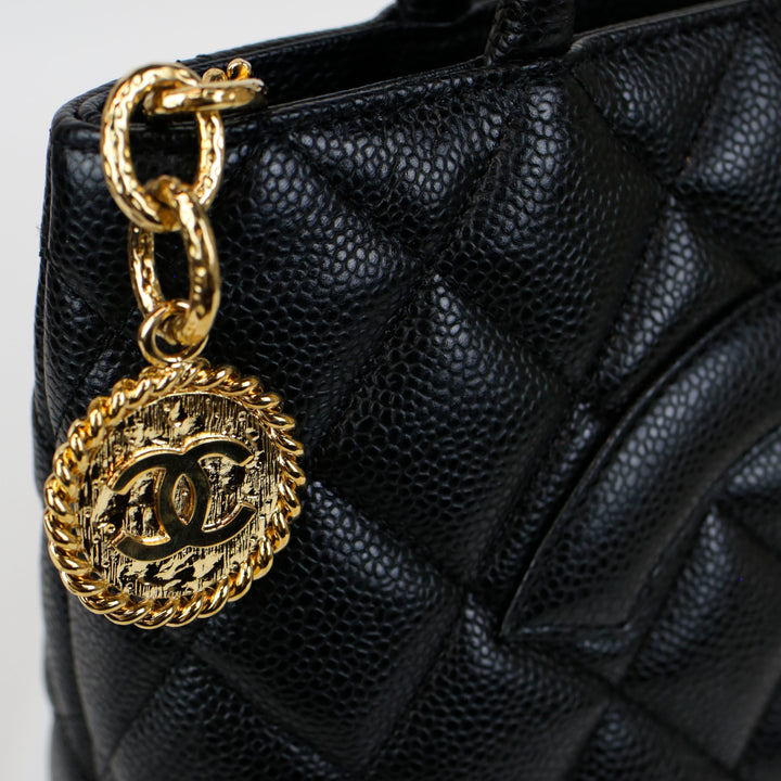 Chanel Black Caviar Medallion Tote