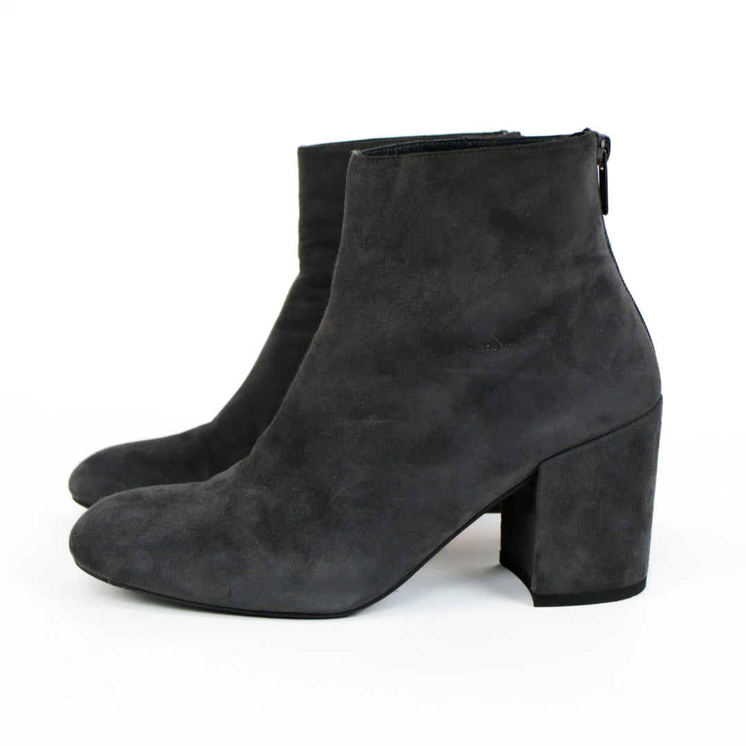Stuart Weitzman Gray Suede Ankle Boots