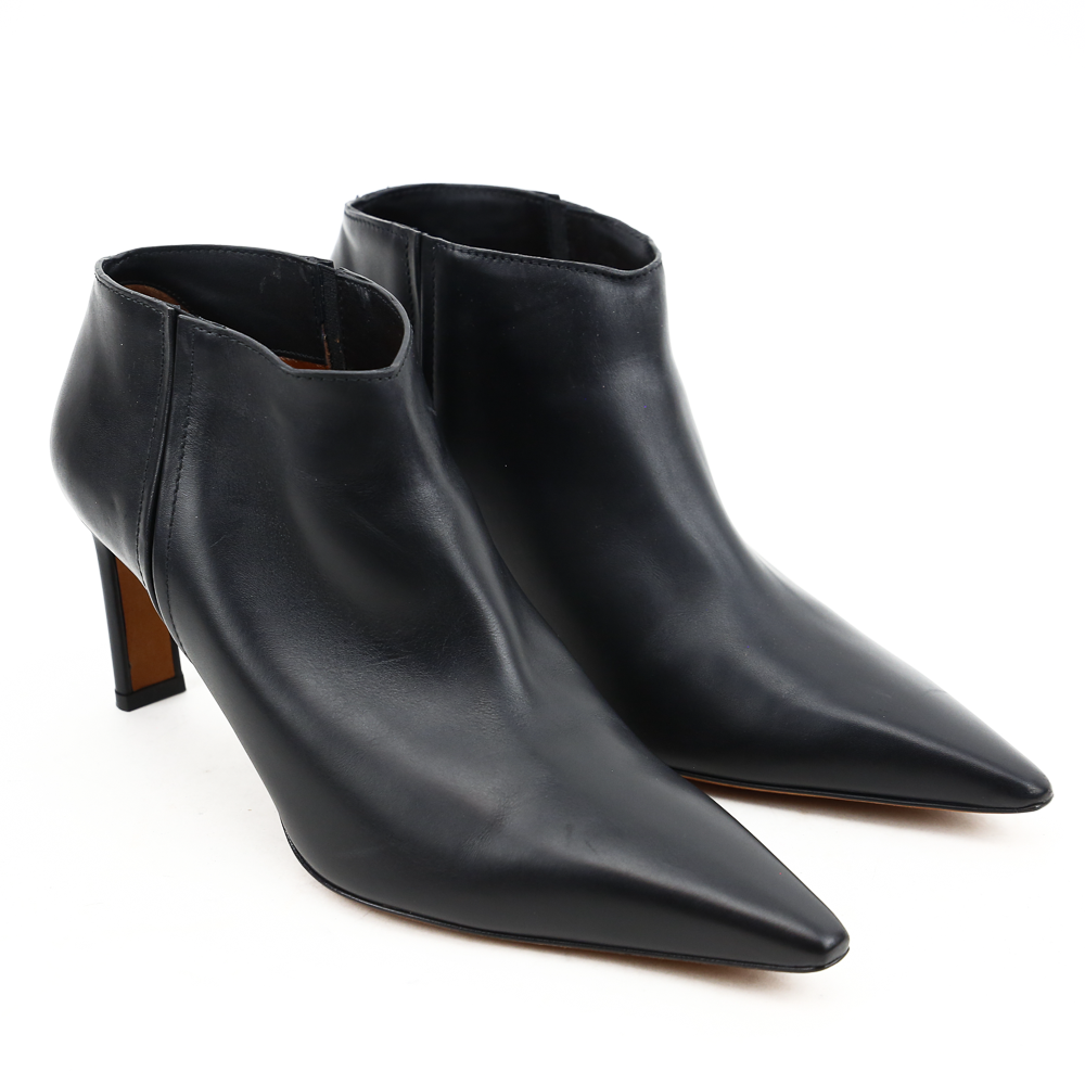 side view of Altuzarra Black Leather Hay Knee High Boots