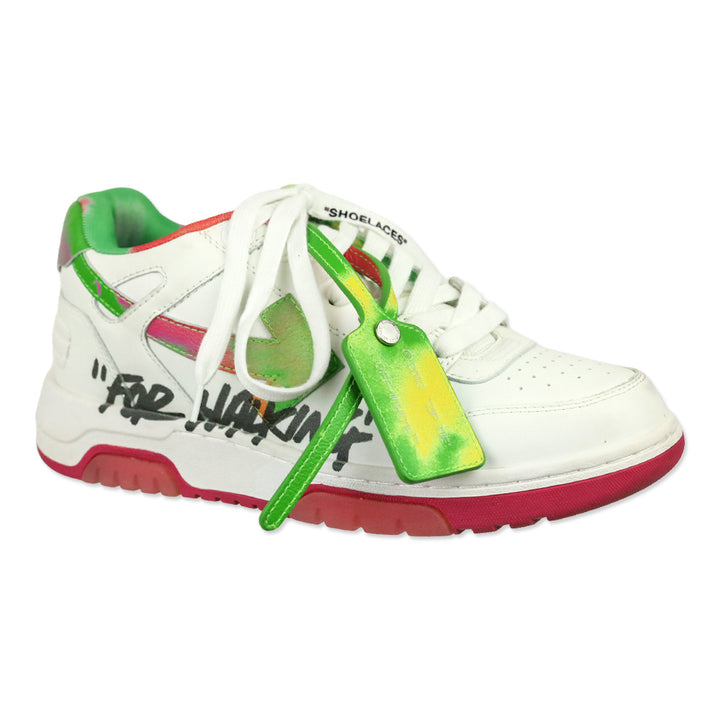OFF-WHITE White Multicolor Out Of Office OOO "For Walking" Low Top Sneakers