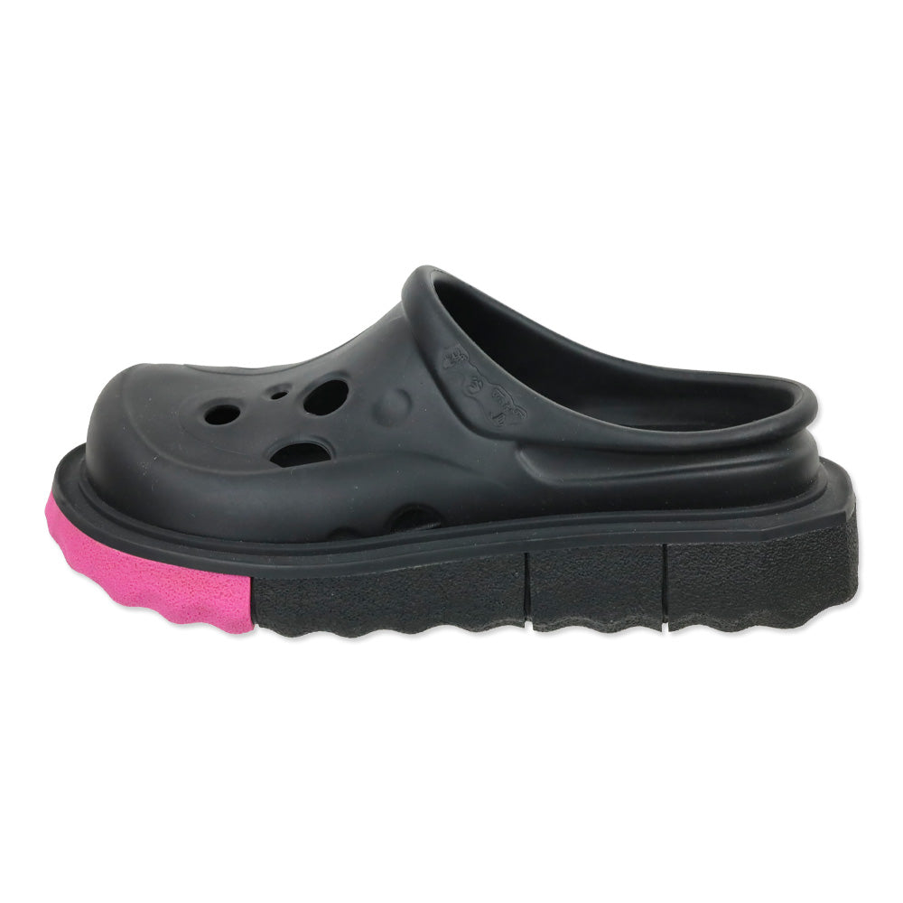 Off-White Meteor Sponge Black Rubber Platform Slippers