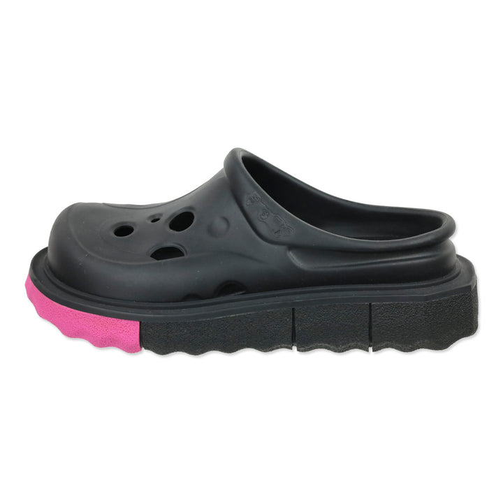 Off-White Meteor Sponge Black Rubber Platform Slippers