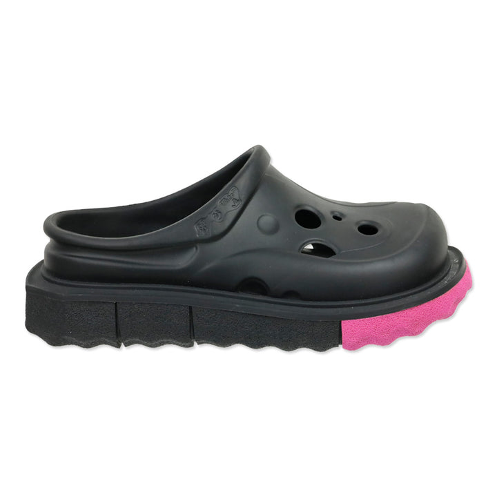Off-White Meteor Sponge Black Rubber Platform Slippers