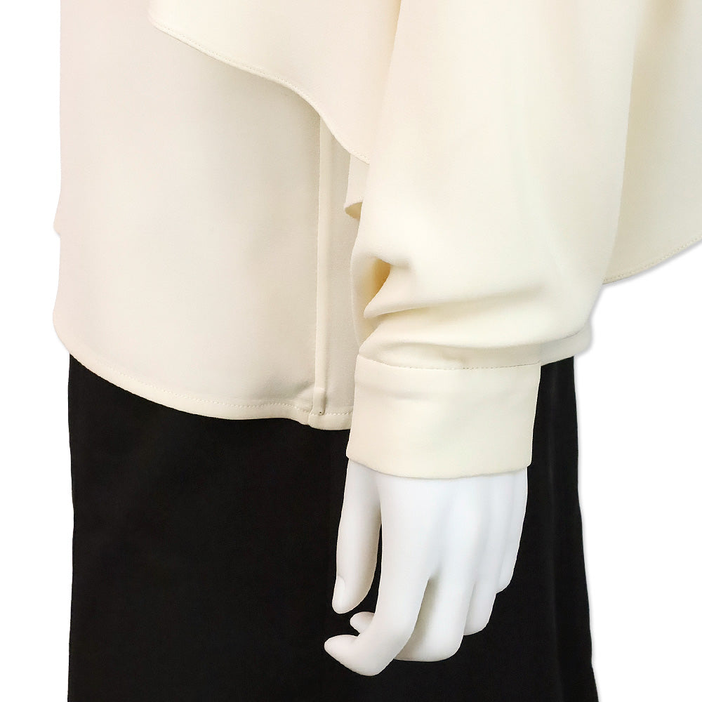 Oscar de la Renta Cream Tulip Sleeve Blouse