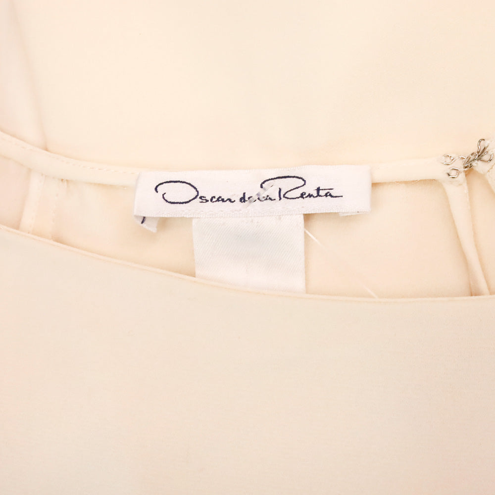 Oscar de la Renta Cream Tulip Sleeve Blouse