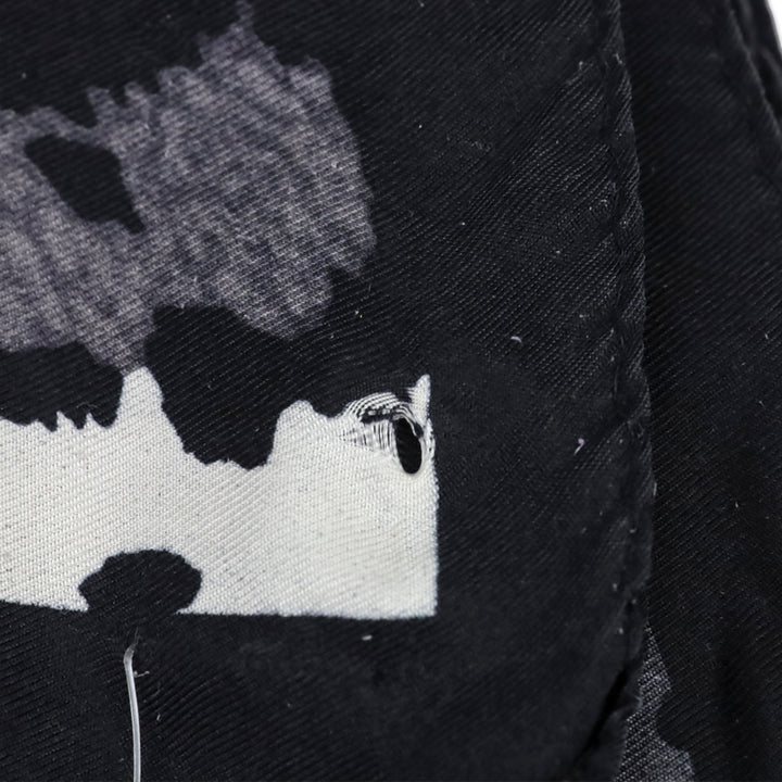 Oscar de la Renta Grey Leopard Print Silk Scarf