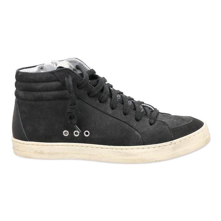 P448 Black Blitz Leather High Top Skate Sneakers