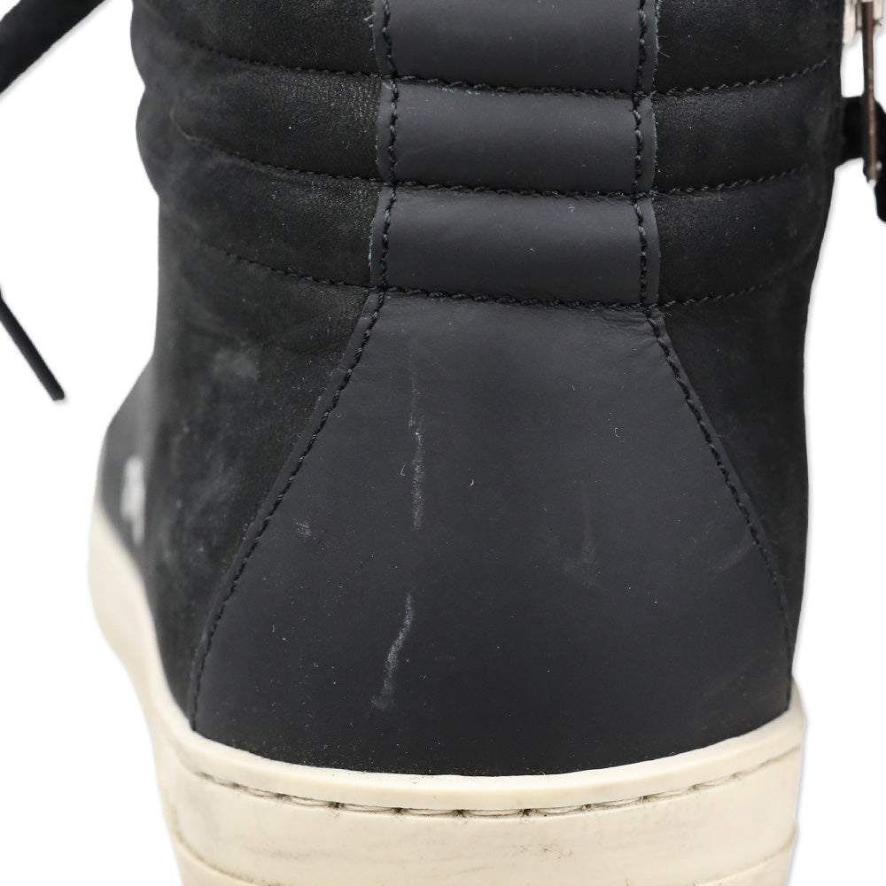 P448 Black Blitz Leather High Top Skate Sneakers
