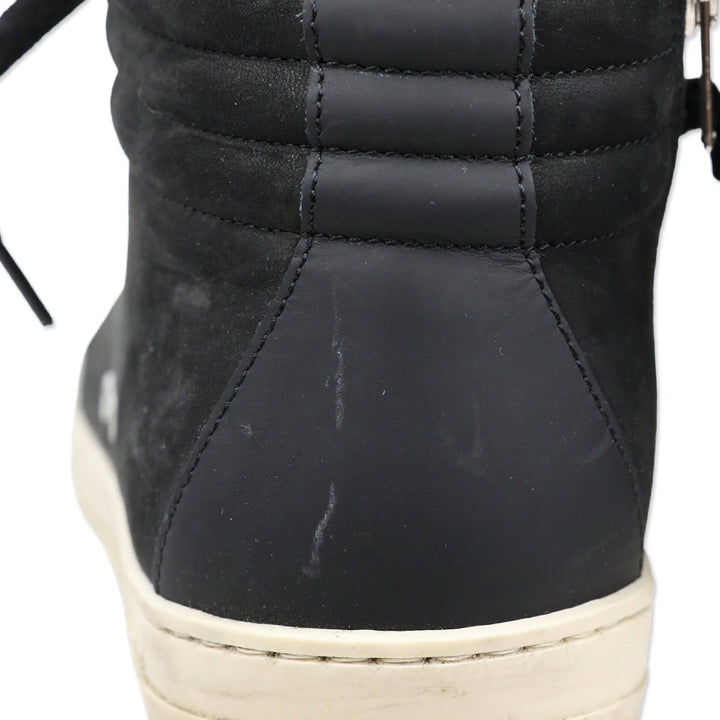 P448 Black Blitz Leather High Top Skate Sneakers
