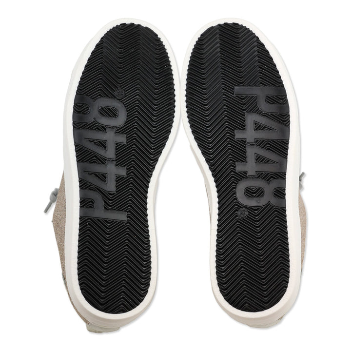 P448 John Gold Glitter Yeti Fur Low Top Sneakers