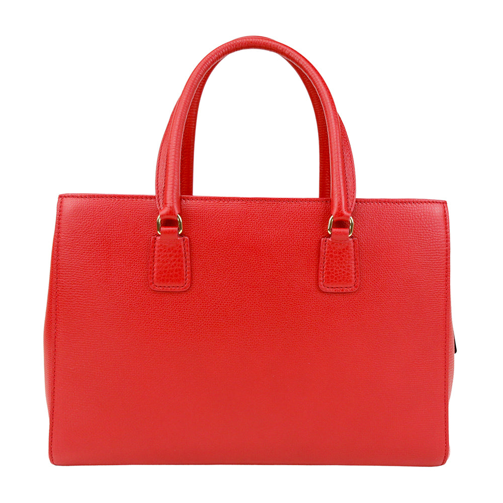 Dolce & Gabbana Red Leather Large Tote Bag