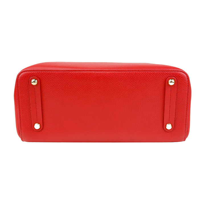 Dolce & Gabbana Red Leather Large Tote Bag
