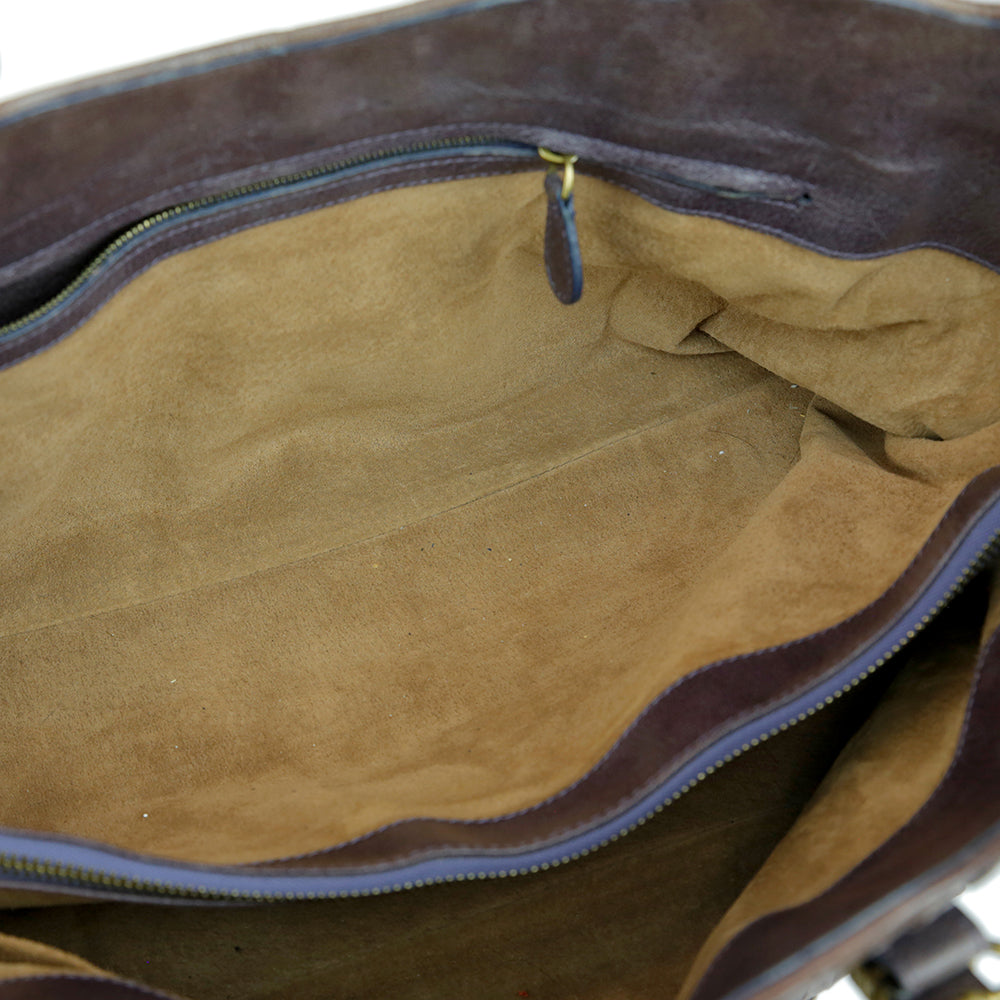 Bottega Veneta Vintage Brown Intrecciato Leather Handle Bag