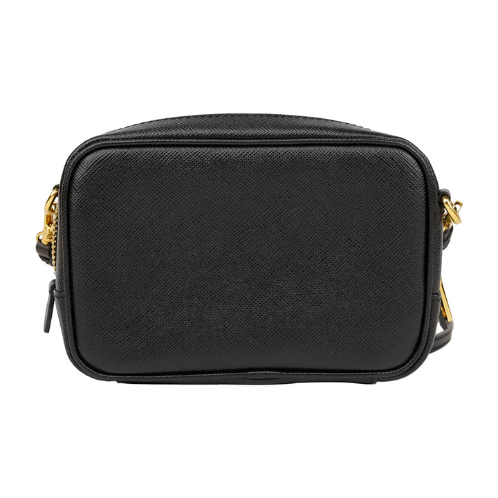 Prada Black Saffiano Leather Mini Camera Crossbody Bag