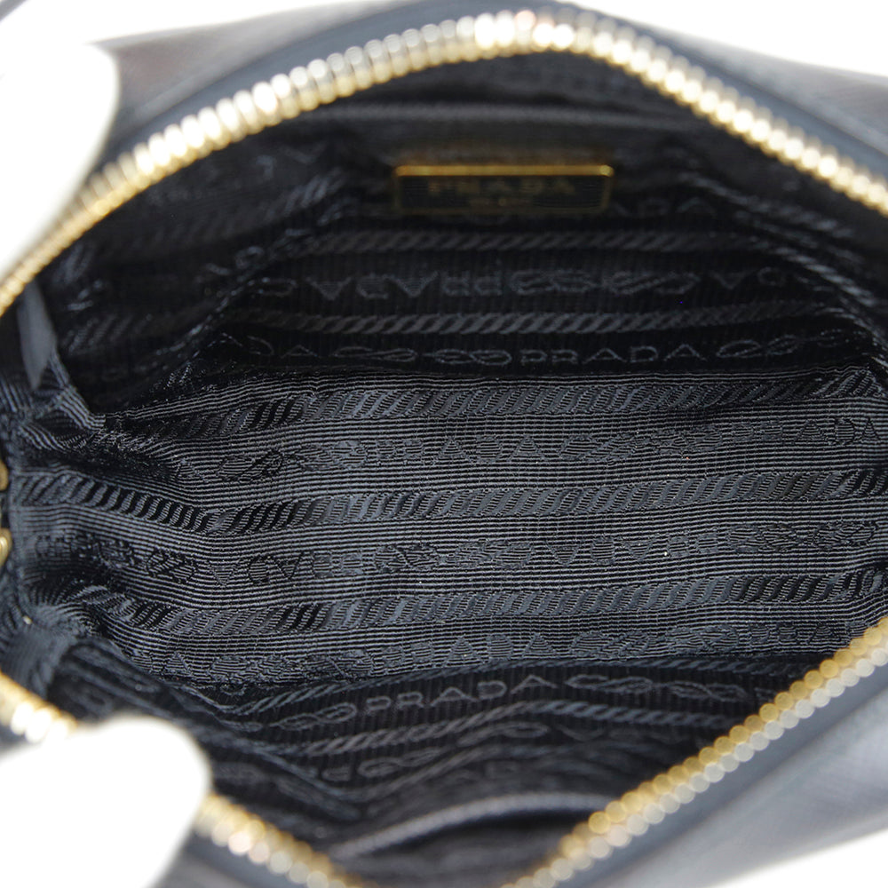 PRADA Saffiano Mini Camera Crossbody Bag Black 542970