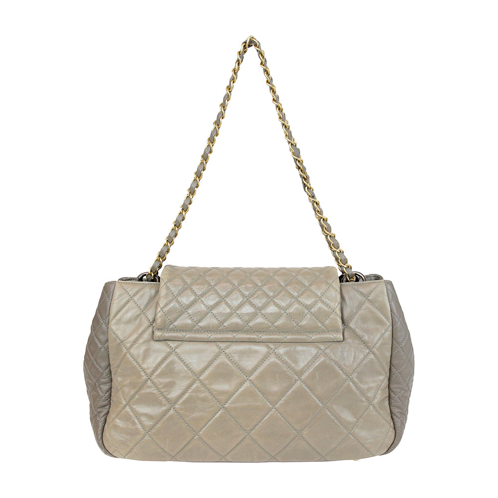 Chanel Gray Quilted Glazed Leather Reissue Accordion Flap Bag