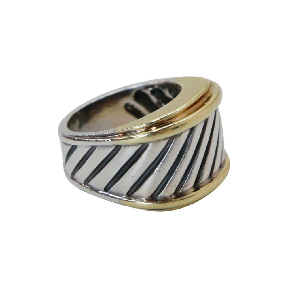 David Yurman Two-Tone Cable Classics Cigar Band Ring