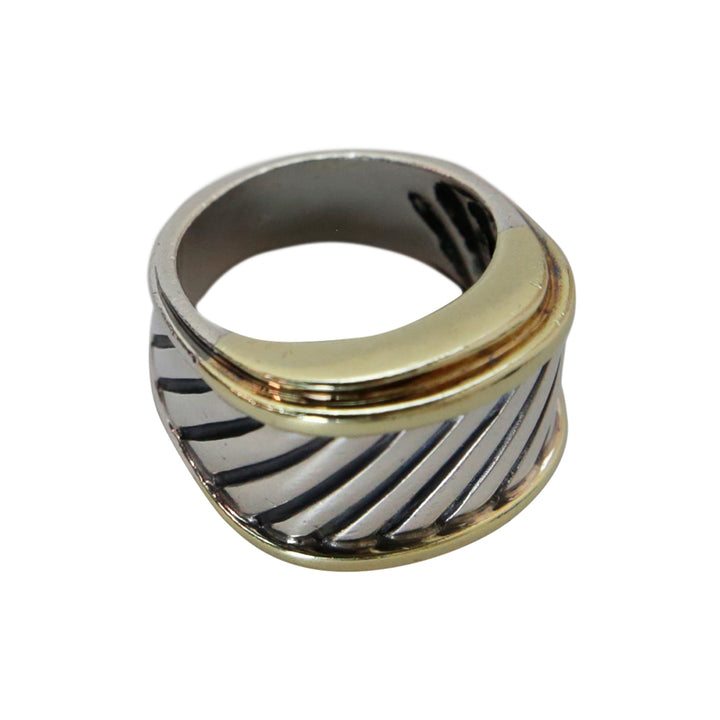 David Yurman Two-Tone Cable Classics Cigar Band Ring