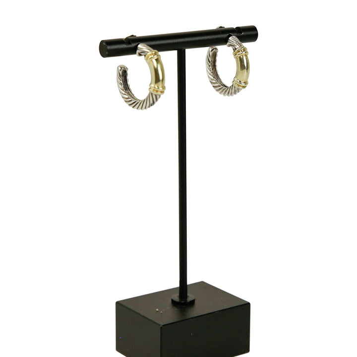 David Yurman Two-Tone Cable Classic Hoop Earrings