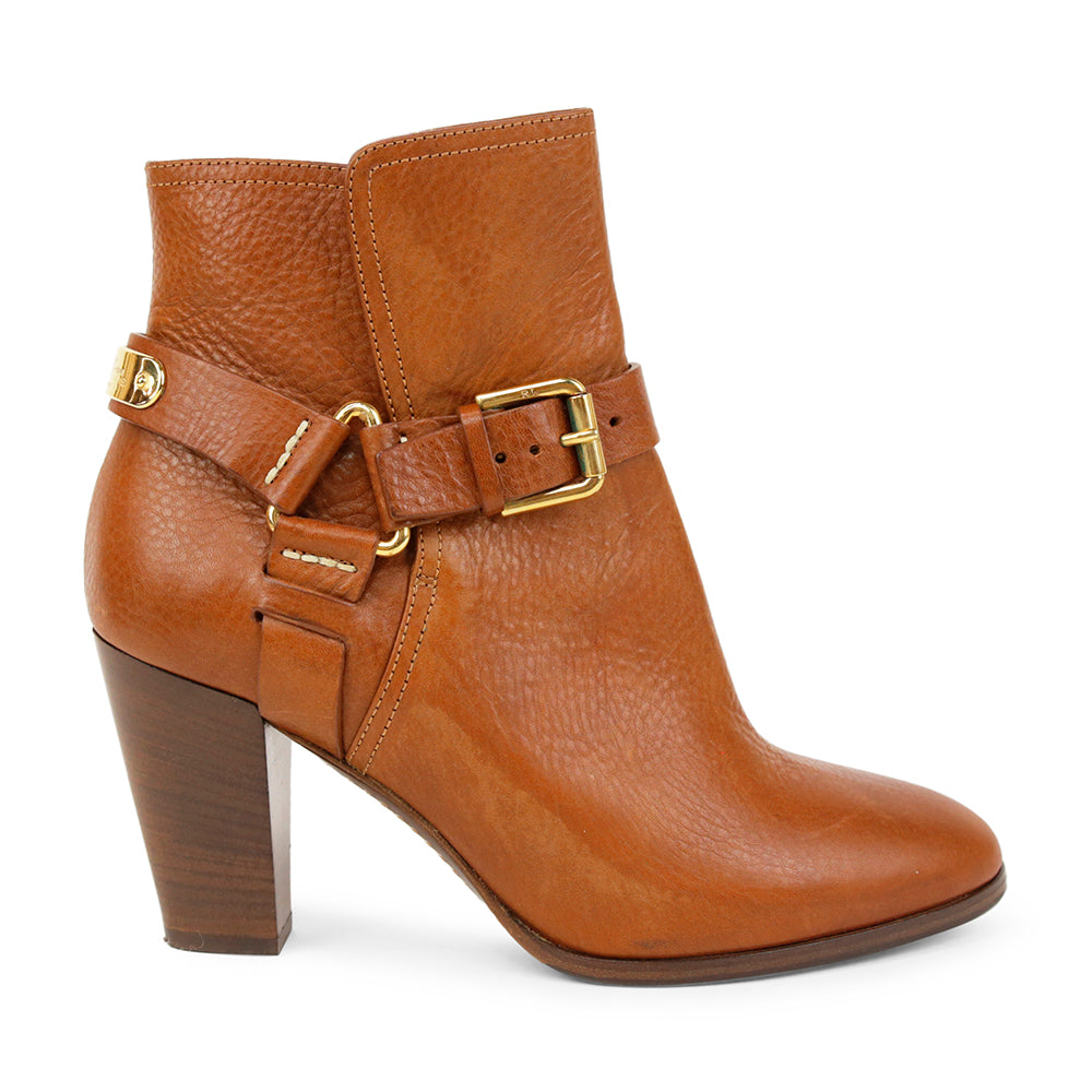Ralph Lauren Collection Tan Leather Ankle Boots