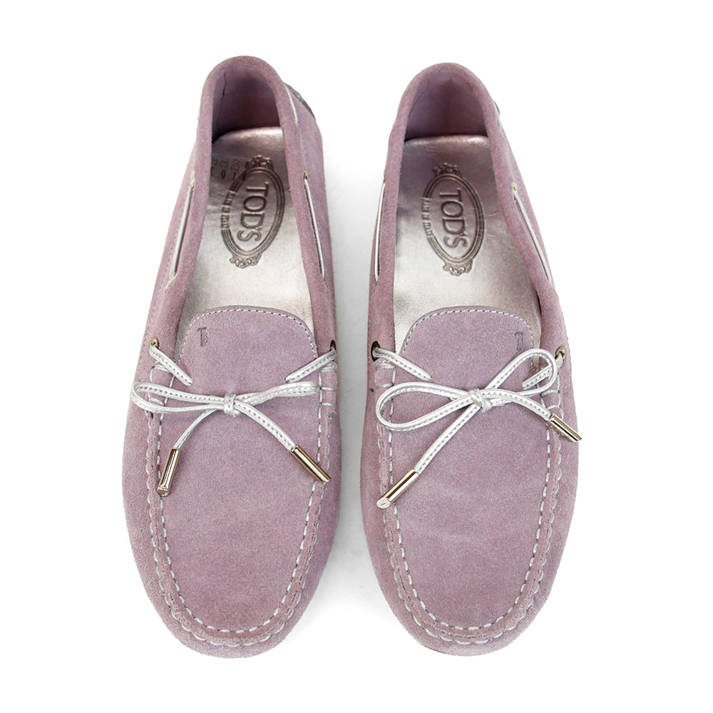 Tod's Lilac Suede Loafers