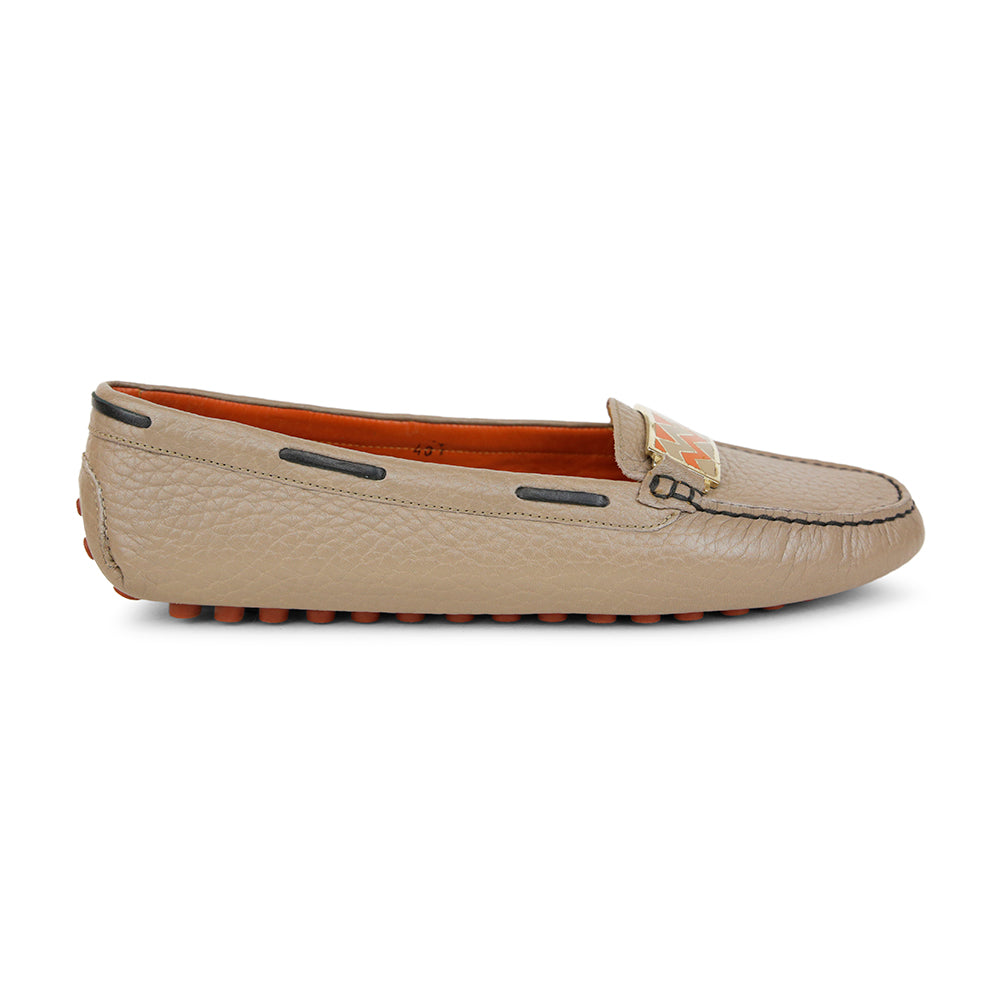 Missoni Taupe Leather Loafers
