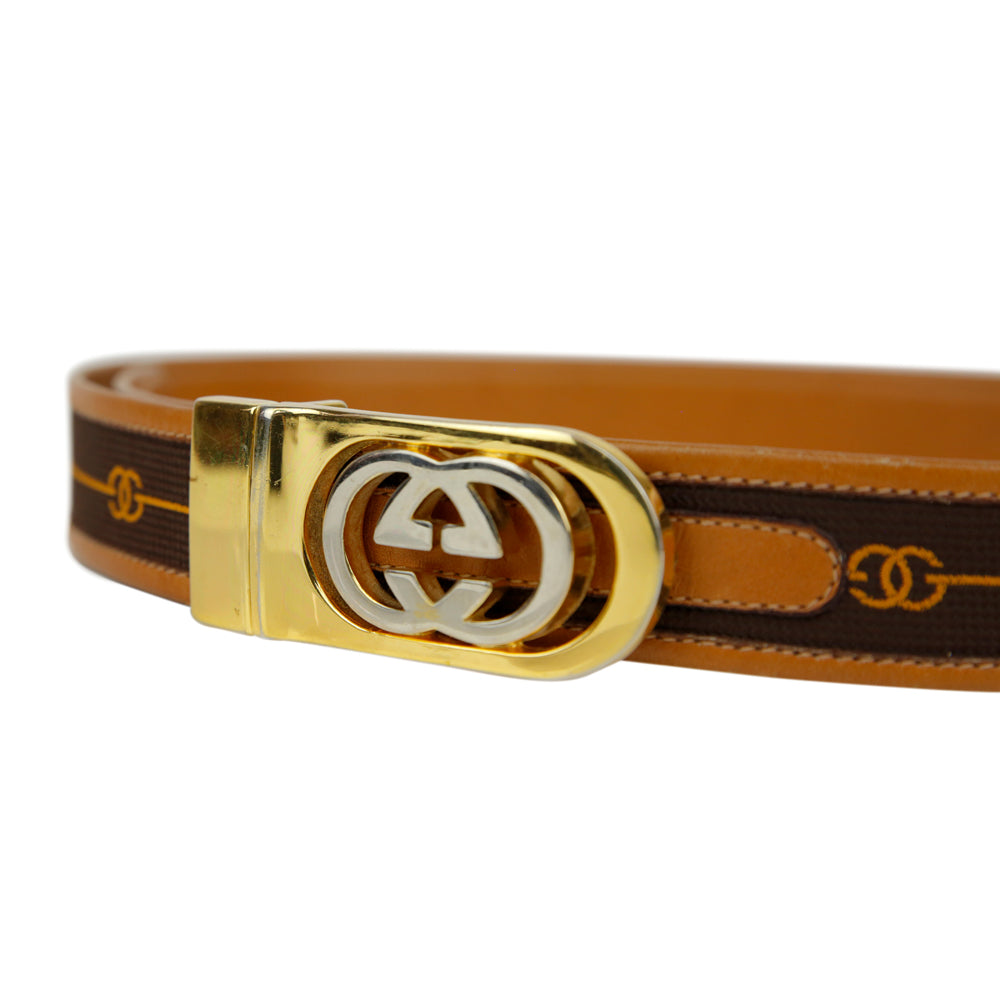 Gucci Leather Belt with Crystal Double G Buckle Multi in Calfskin with  Gold-tone - US