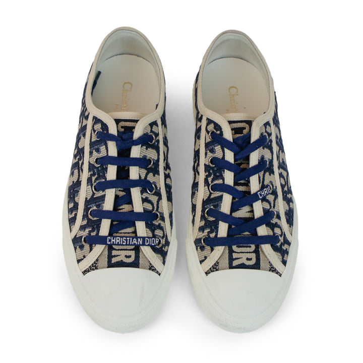 Christian Dior Walk'N'Dior Navy Oblique Embroidered Sneakers