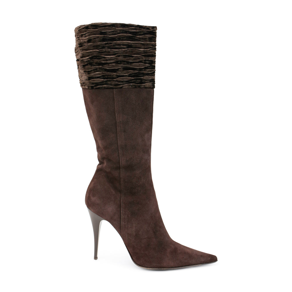 Charles David Brown Suede Knee High Boots