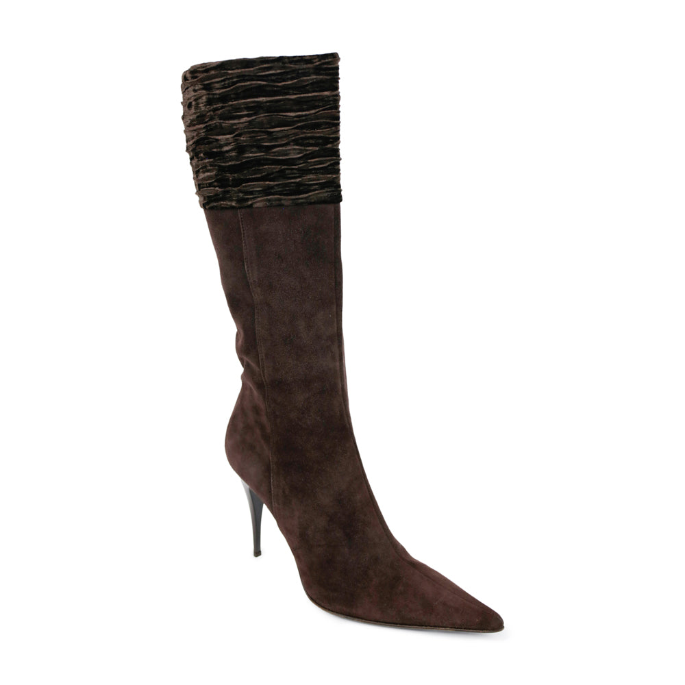 Charles David Brown Suede Knee High Boots