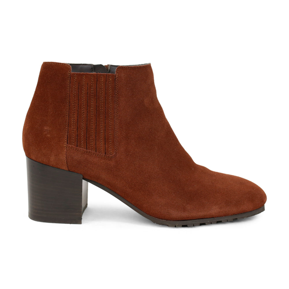 Aquatalia Brown Suede Ankle Boots DBLTKE Luxury Consignment Boutique