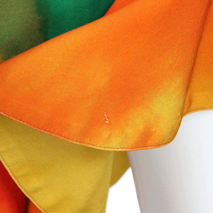 Paco Rabanne Plastic Hart Tie Dye Asymmetric Ruffle Mini Dress
