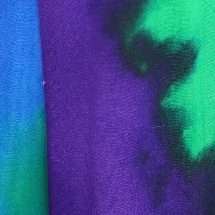 Paco Rabanne Plastic Hart Tie Dye Asymmetric Ruffle Mini Dress
