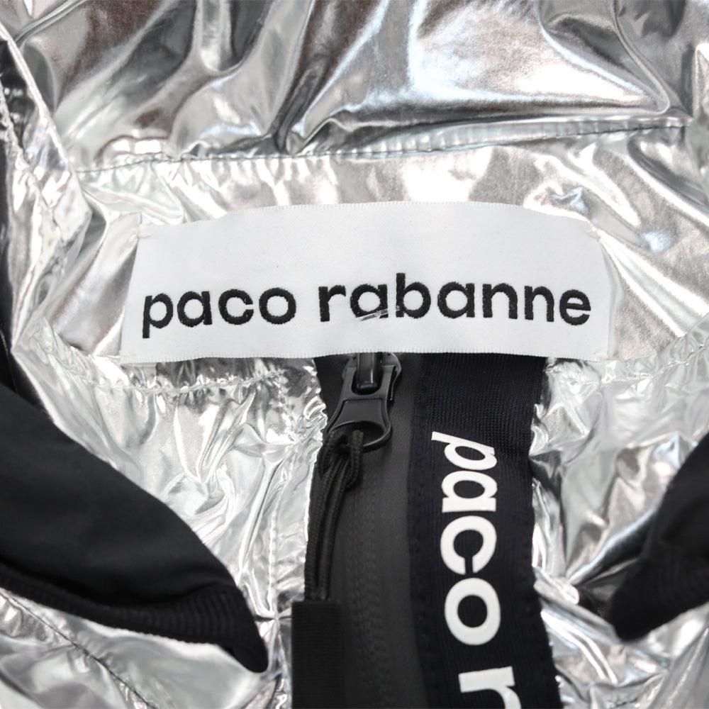 Paco Rabanne Silver Bodyline Windbreaker Jacket