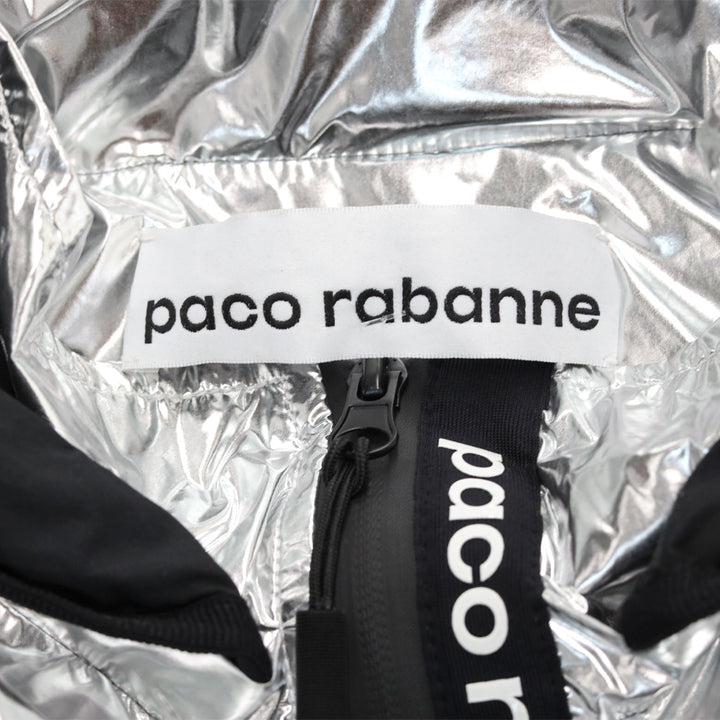 Paco Rabanne Silver Bodyline Windbreaker Jacket