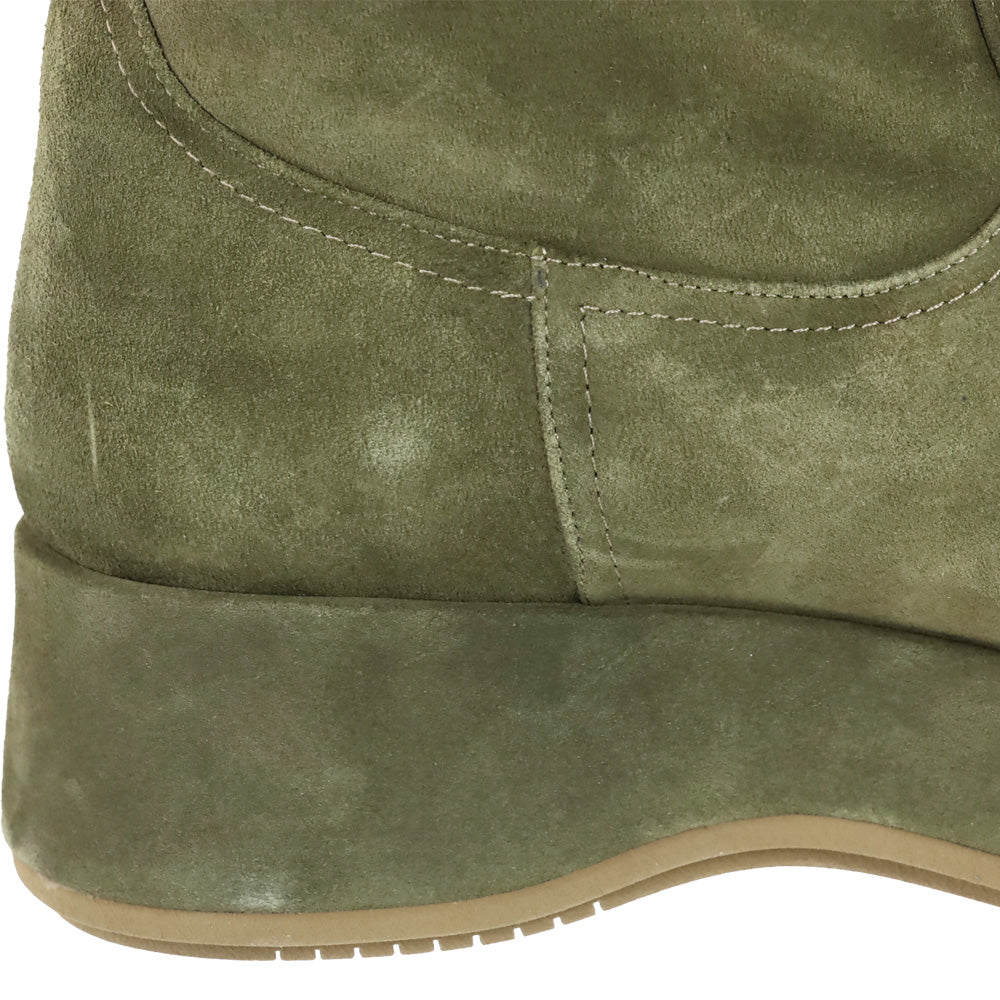 Paloma Barcelo Roy Crosta Olive Suede Over-The-Knee Platform Boots